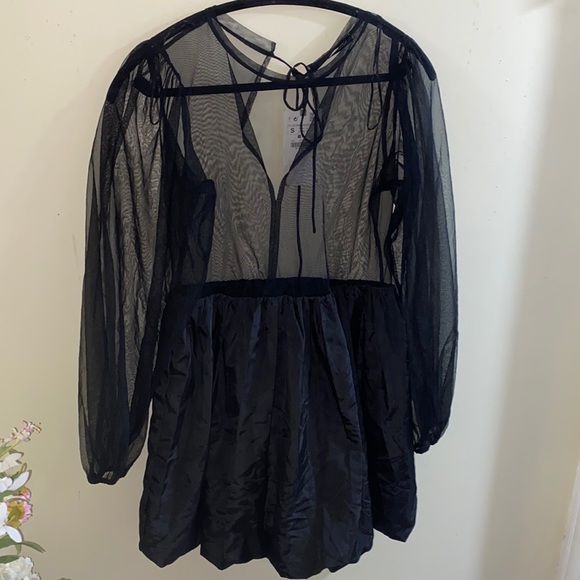 NWT Zara Tulle Organza Sheer Dress Size S - Picture 4 of 11